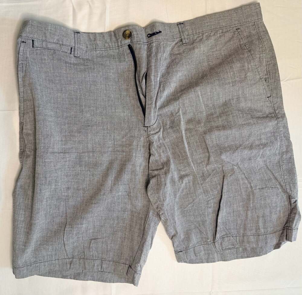 Merona Men's Gray Chambray Casual Shorts Size 36